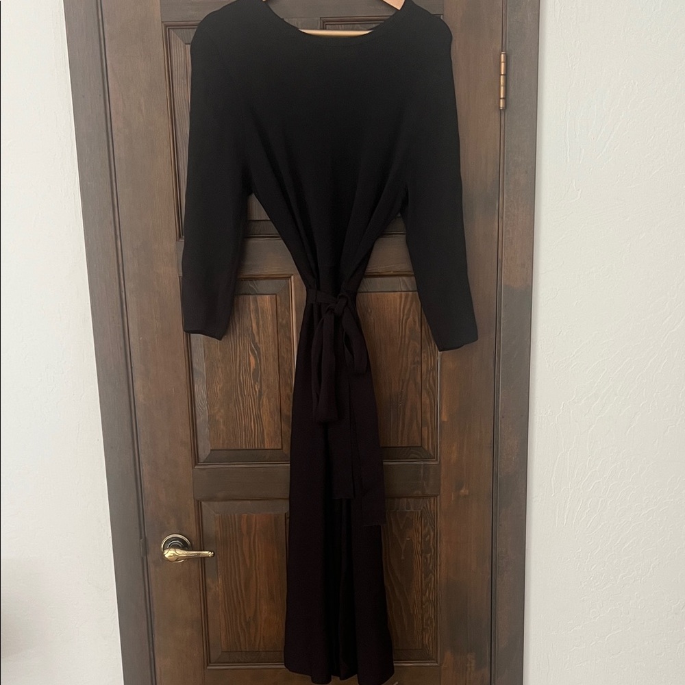 Eliza J Fit & Flare Sweater Dress - Black